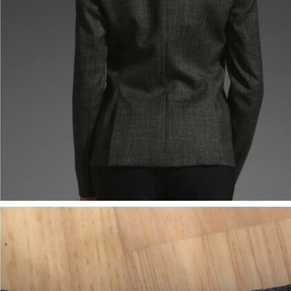 Theory Eldima charcoal tweedy blazer